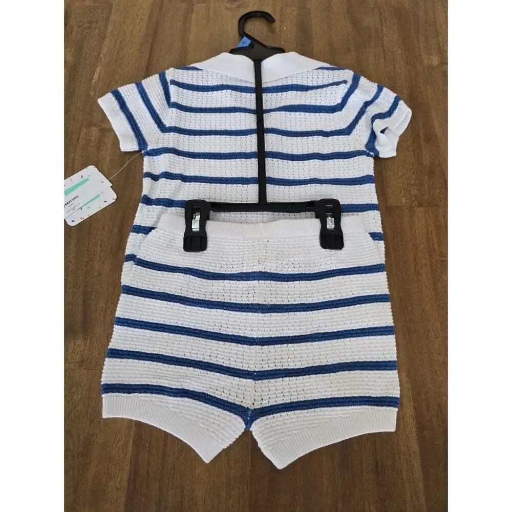 Toy Story Baby Boy Knit Button up Shrit and Short Set NWT 24 Months